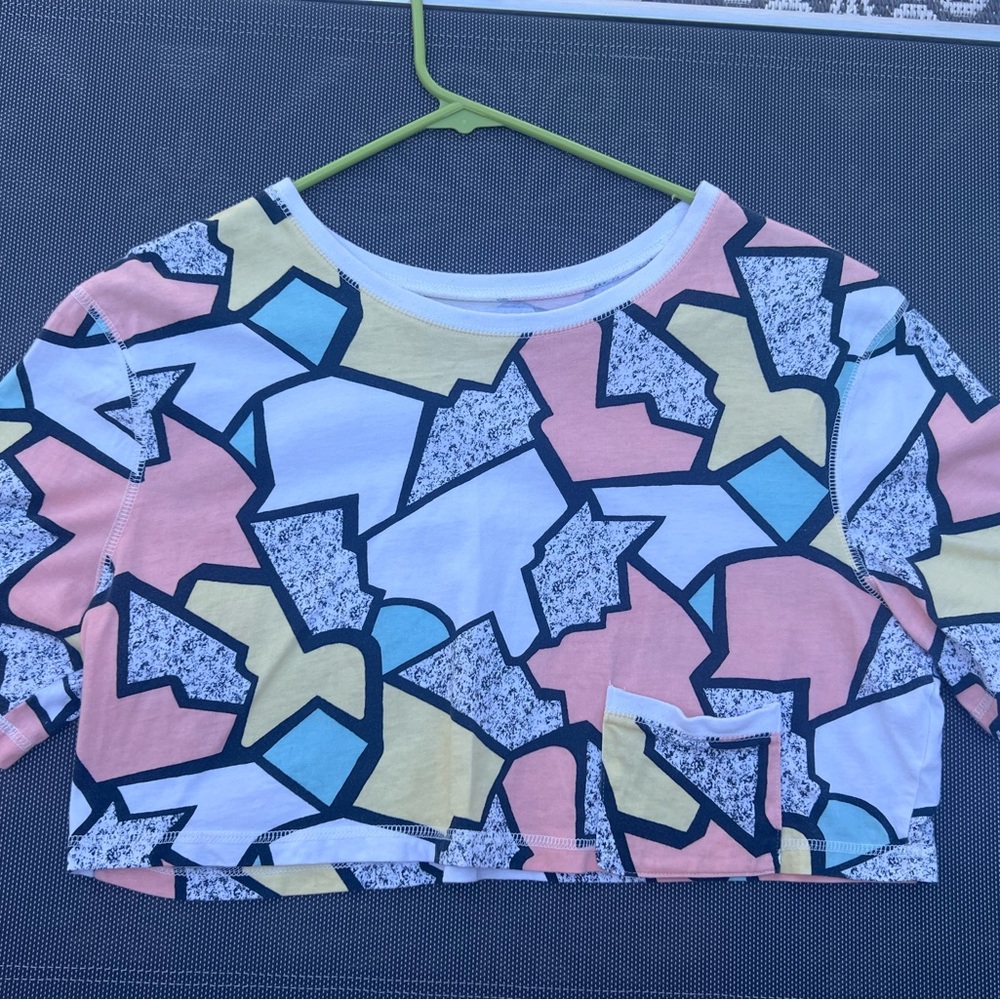 80’s Pattern Retro Crop Top